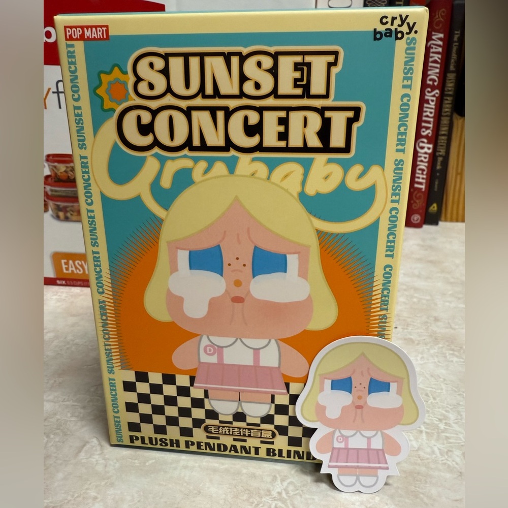 POP MART Crybaby Sunset Concert Plush Pendant (Pink White) - Picture 2 of 5